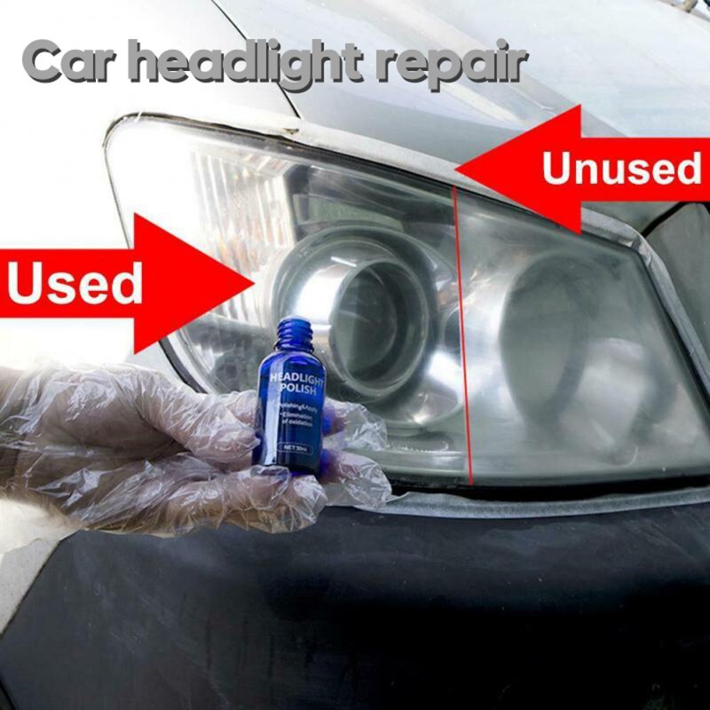 30/10Ml Auto Koplamp Polijsten Reparatie Middel Vloeistof Voor Car Head Lamp Scratch Remover Restauratie Kit Auto Licht schoonmaken Set