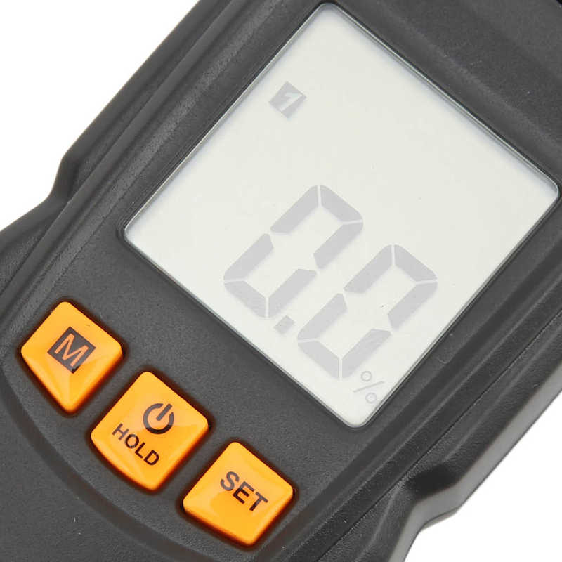 GM605 Portable Wood Moisture Meter Hygrometer Digital Wood Density Meter with Probe Protective Cover Humidity Meter