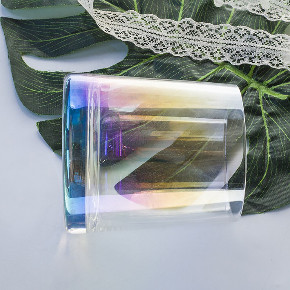 Blei-freies Glas Becher Kreative Regenbogen Bernstein Grau Rosa Farbe transparent Saft Cocktail Getränke Wein Gläser für Freunde