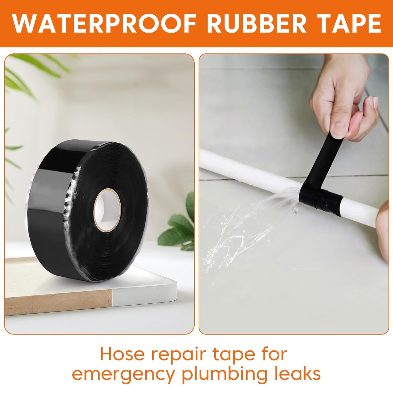 Ruban en Silicone auto-fusion 30/1.5m, bandes de réparation de fuite de tuyaux d'eau étanches, ruban d'isolation électrique pour la plomberie, cvc automobile