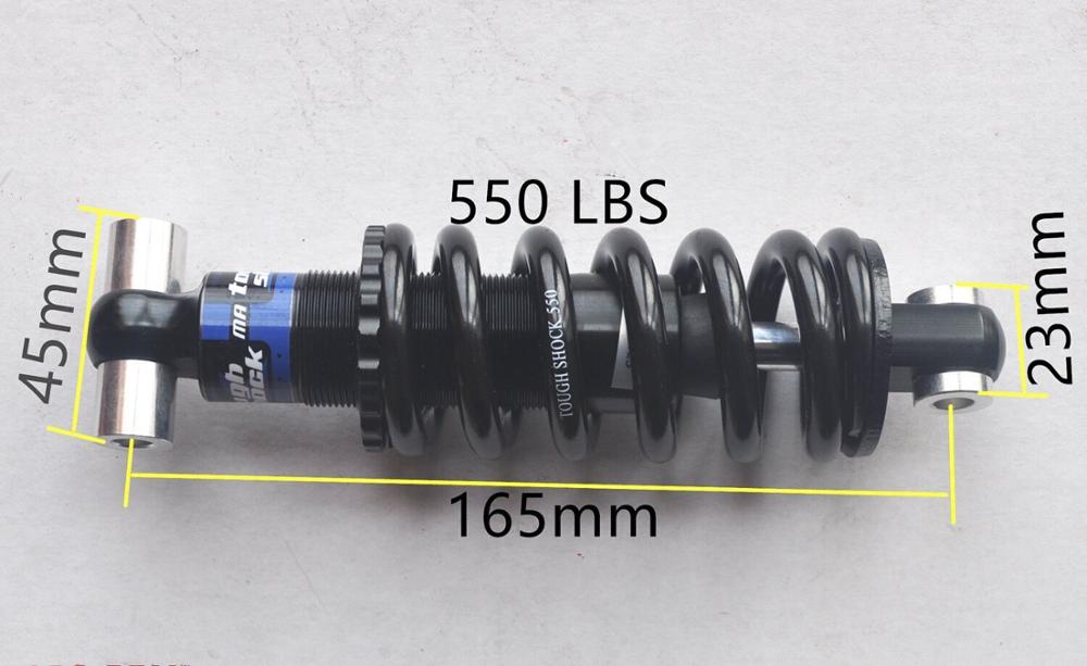 TS 160 millimetri DH Downhill In Mountain Bike Molla Posteriore Regolare Sospensione Ammortizzatori Ammortizzatore Della Bicicletta In Acciaio Inox 585g: oil shock 550PX165MM