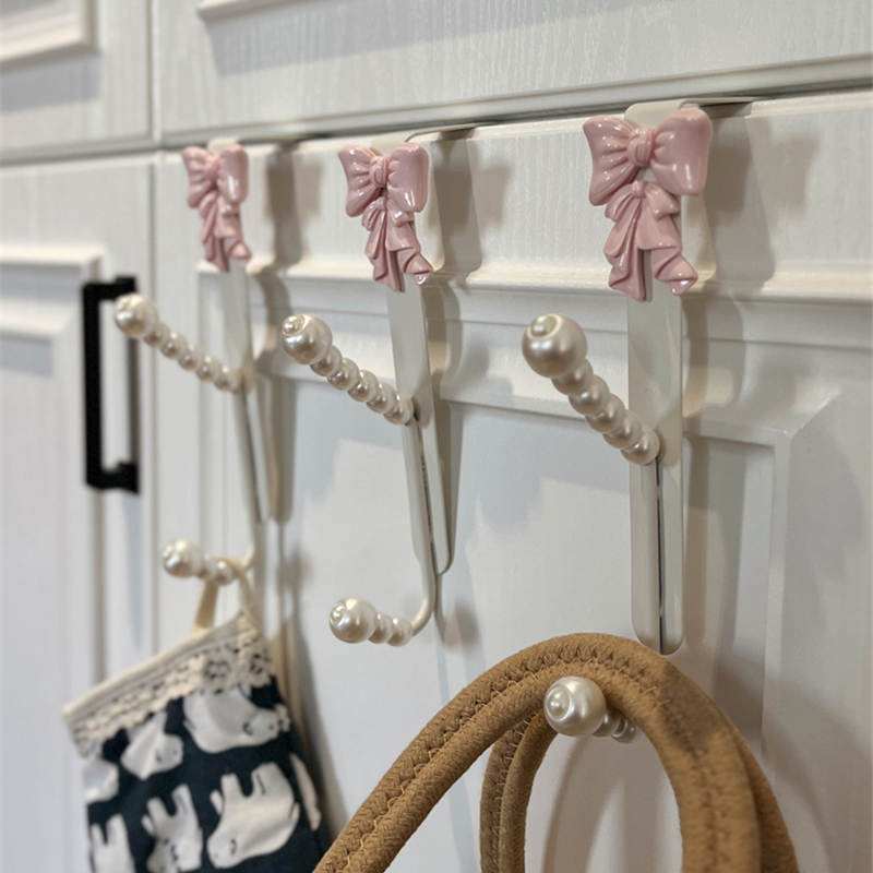 Crochet en Fer avec Nministériels d Français, Perle, Double Porte Arrière, Cintres pour Armoire, Vêtements, Cuisine, Porte Cintre, T1, Décoration de Maison, Organisation