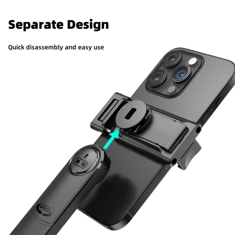 C17 Monopiede 360 ° Treppiede da tiro con tracciamento AI con rotazione automatica Luce di riempimento otturatore Bluetooth per supporto per telefono Bastone selfie wireless