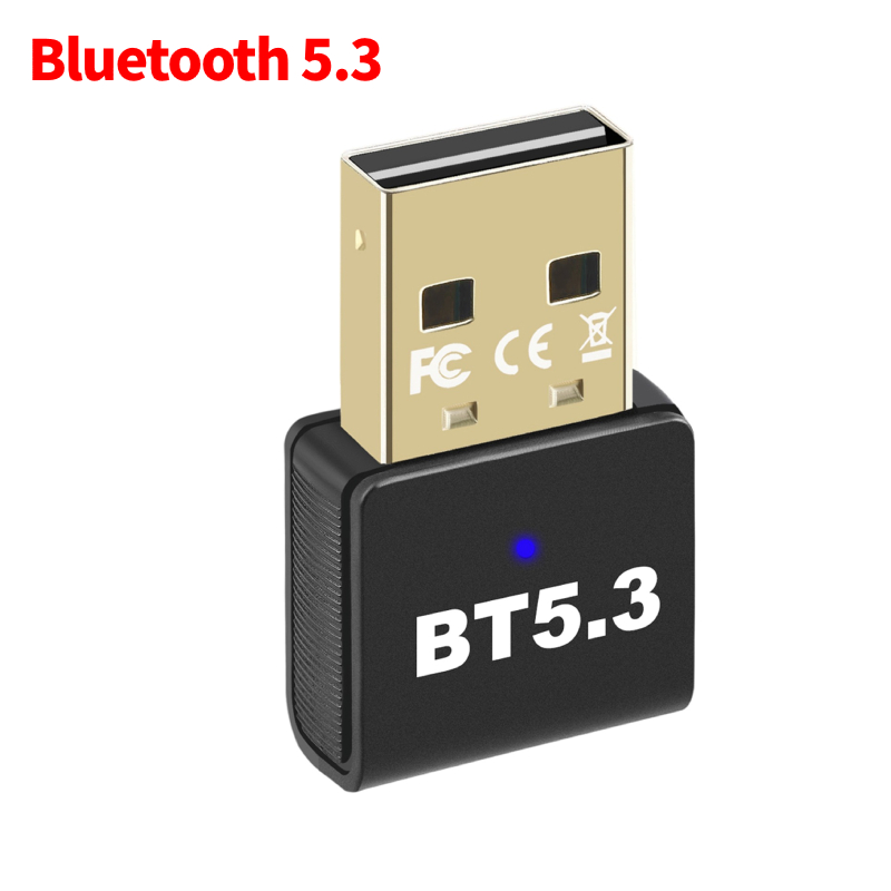 Bluetooth 5.4 Adapter USB Bluetooth 5.3 for PC Dongle Adaptador Wireless Mouse Keyborad Music Audio Receiver USB Transmitter: Silver