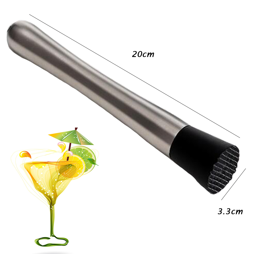 Sztabka ze stali nierdzewnej mikser ugniatacz koktajlowy Barware drink mojito DIY napój owocowy Muddler kruszony lód Barware narzędzie barowe: 20cm