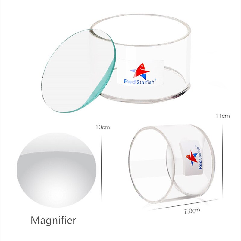 Unterwasser glas Unterseite Tafel korallen fisch beobachten linse foto Aquarium Marine Riff Panzer SPS LPS Korallen lupe: Durchmesser 11cm