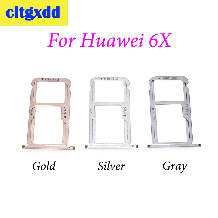 cltgxdd SIM Card Tray + Nano SIM & Micro SD For Huawei Honor 5C 5X 6X SIM Card Reader Tray Holder Slot Replacement Parts