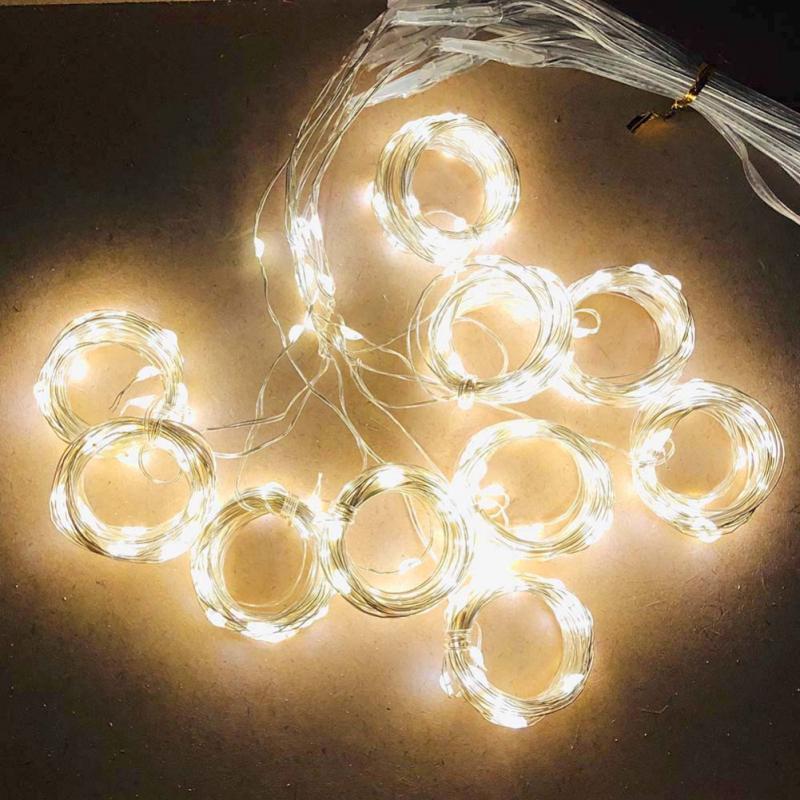 3x3/3x2/3x1m Led mariage fée chaîne lumière nouvel an lumière 200 Led fée guirlande lumineuse pour Garden Party maison rideau décoration: 1x3m Warm White