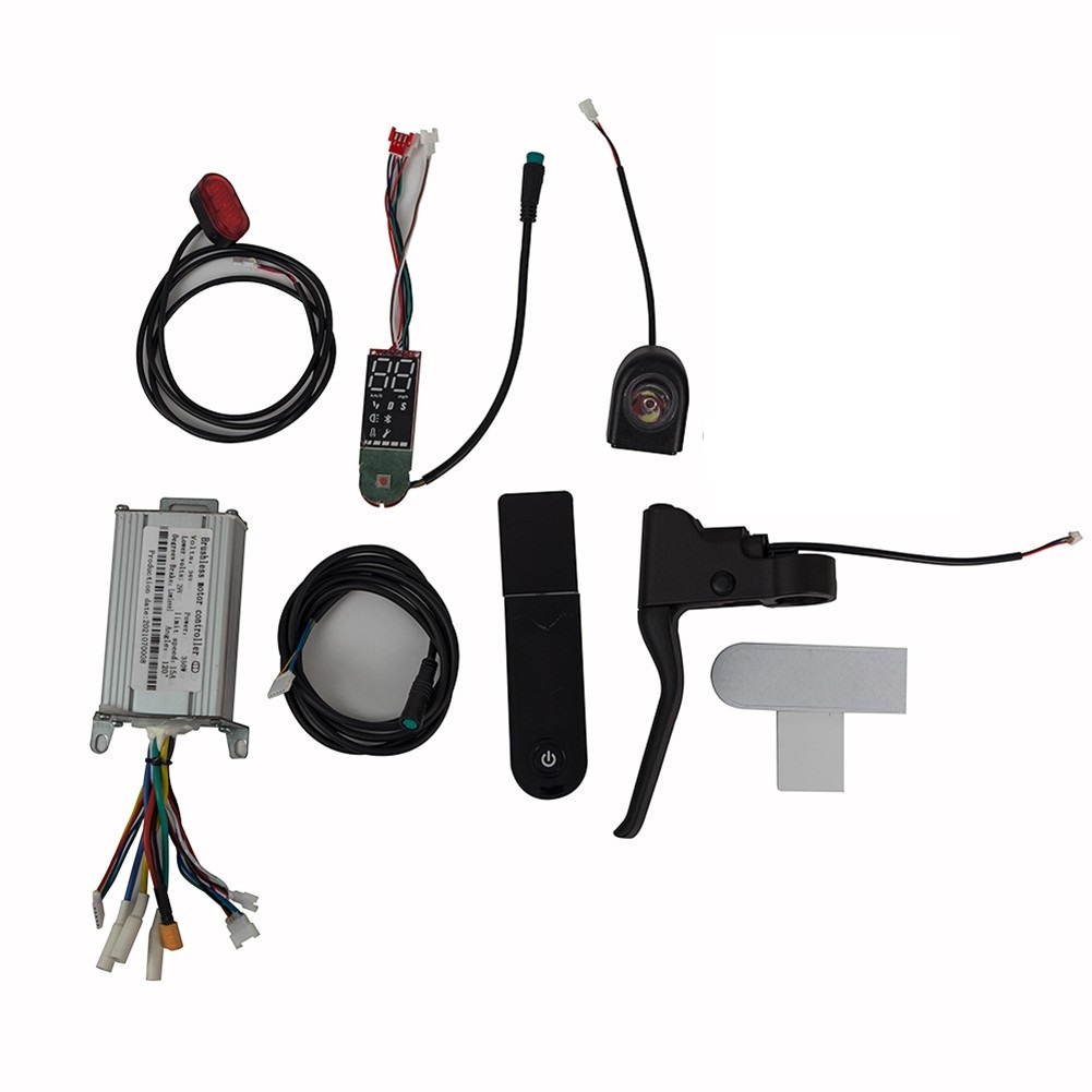 36V 350W Controller Dashboard Beschleuniger Roller Für E-Scooter Controller Dashboard Beschleuniger Roller Ersatzteile Set: Licht Grau