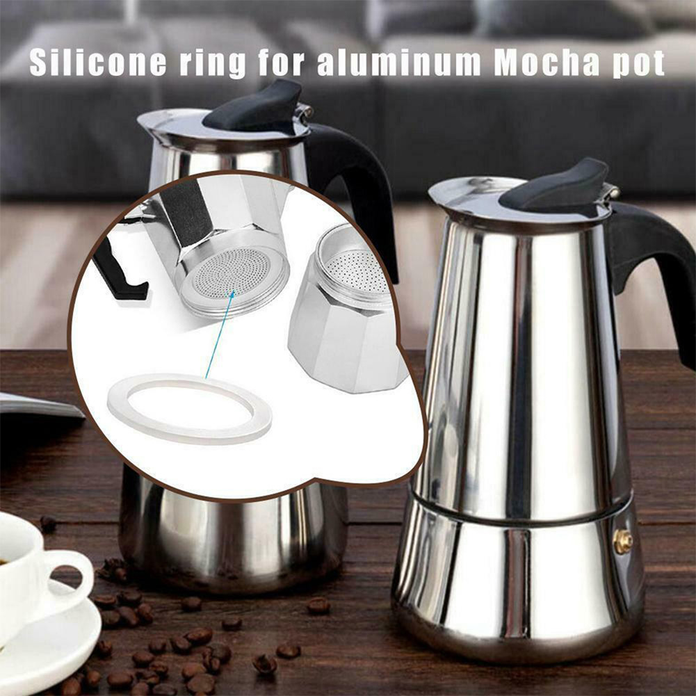 Coffee Rubber Rings Italian Moka Pot Flexible Washer Gasket Ring Coffeeware Replace For Cups Moka Pot Espresso Coffee Makers