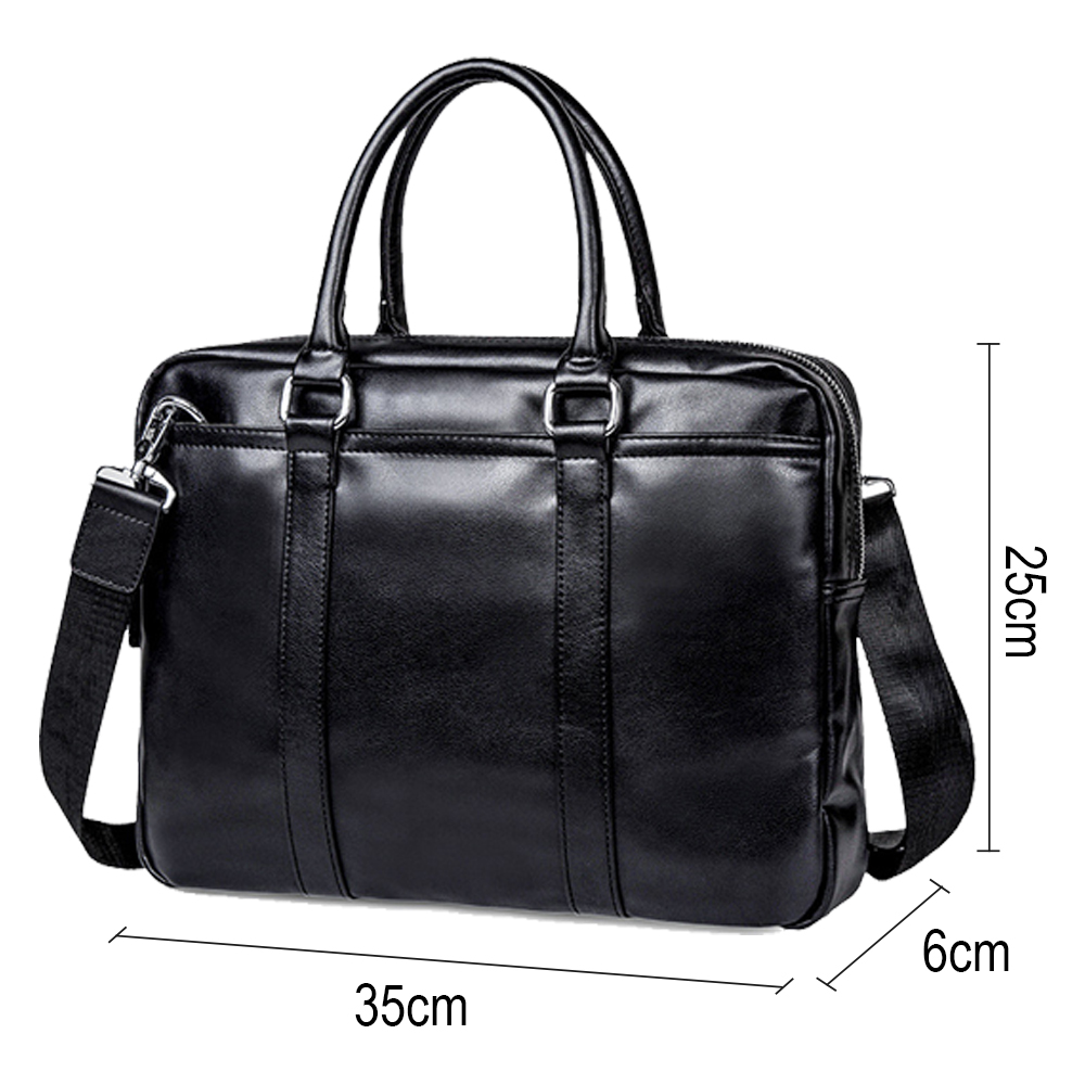 Porte-documents en cuir PU pour hommes, Simple, Business, sac à main pour ordinateur portable, décontractée, sacs à bandoulière, noir, mallette de bureau,