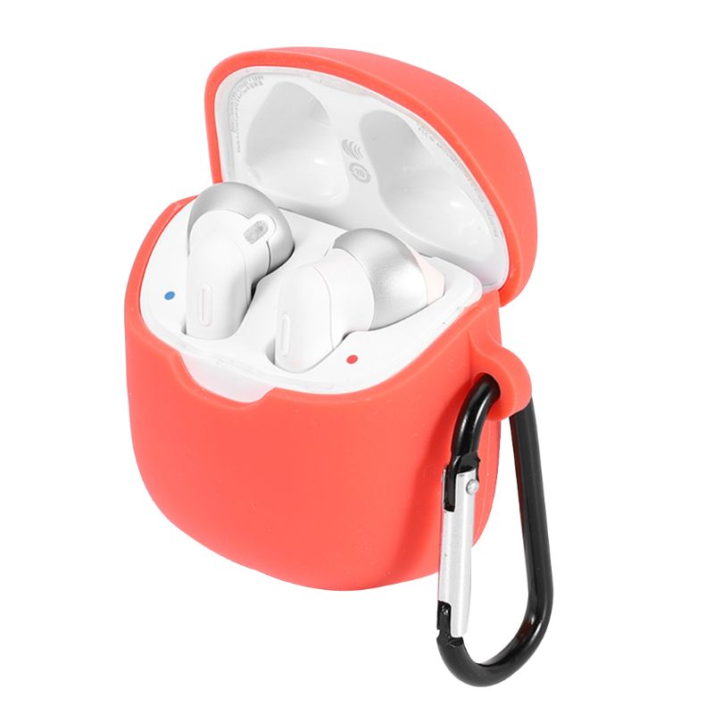 Silikon skyddsskal skal anti-fall hörlursfodral för jbl tune 220 tws trådlösa bluetooth hörlurar: Röd