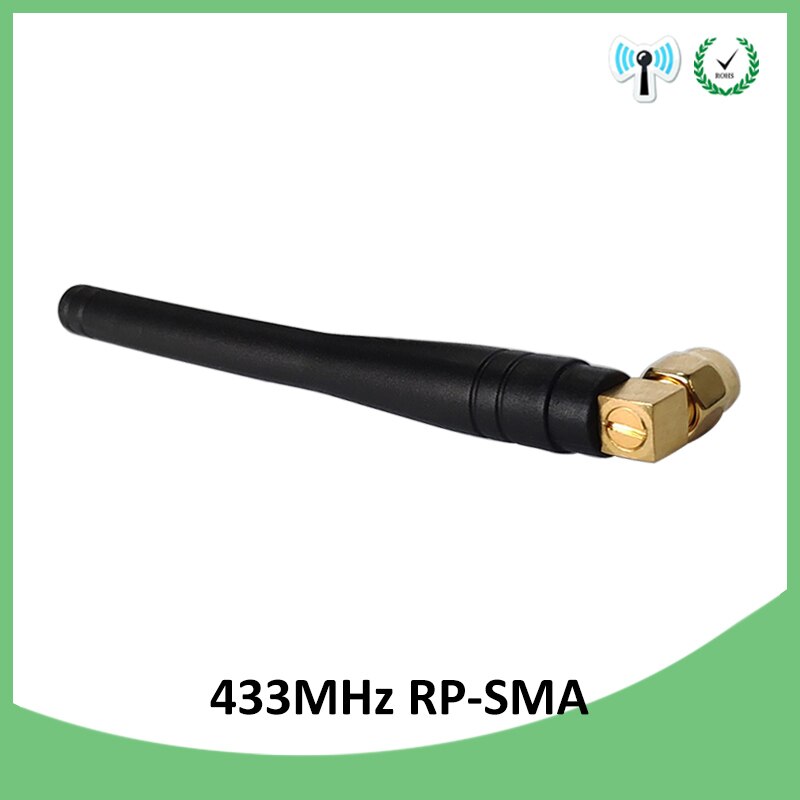 433MHz antenna 3dbi RP-SMA Connector 433 mhz antena rubber 433m antenne for wireless watermeter Gasmeter Lorawan Emeter