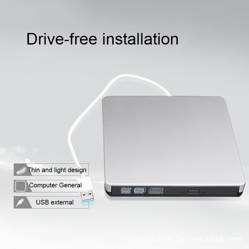 DVD Drive USB 3,0 Optische Player Brenner Reader CD-RW Tragbare Externe Recorder Brenner Externe CD-RW / DVD-RW Stick