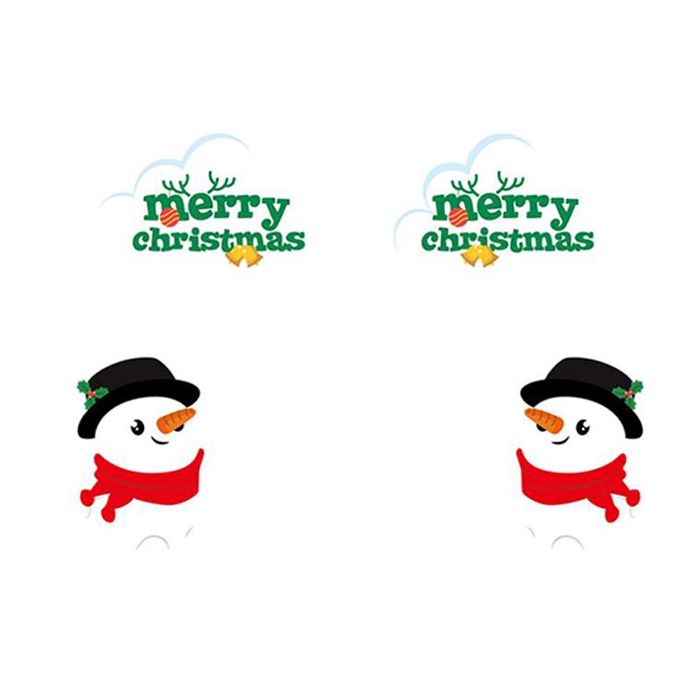 Double-sided Christmas Snowman Door Stickers Living Rome Window Storefront Glass Decoration Sticker