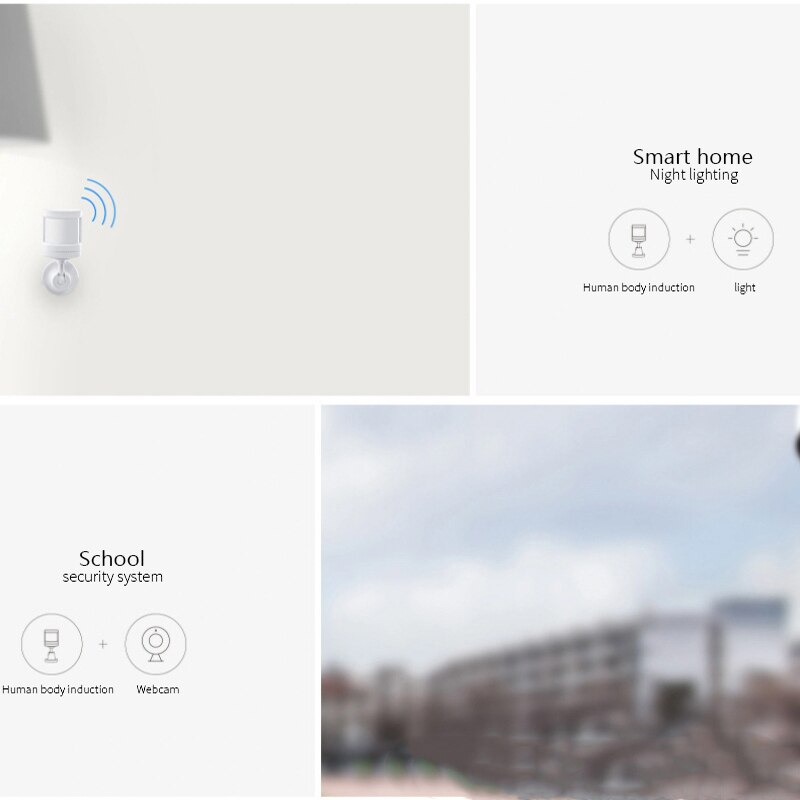 Tuya ZigBee PIR Sensor Battery Powered Smart Wireless WIFI PIR Motion Sensor Body Movement Detect Alarm System ZigBee PIR Sensor