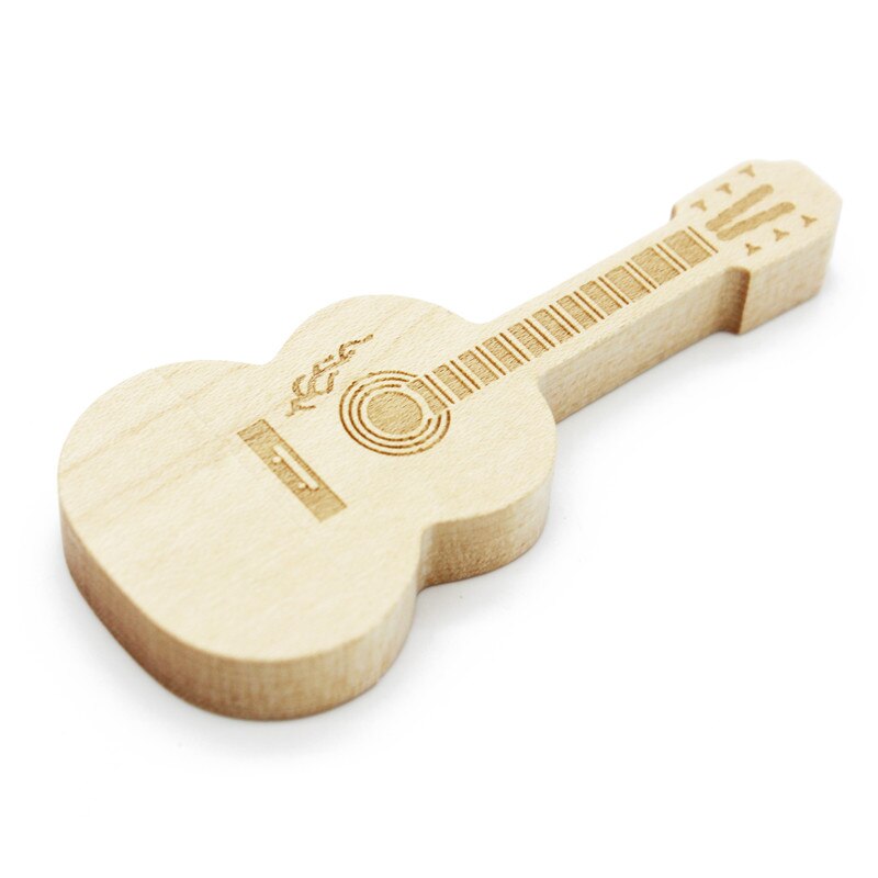 JASTER Holz gitarre usb-stick natürliche holz bambus-stick 64GB 32GB 16GB 4GB memory stick thumb drive freies individuelles logo: 4gb / Wooden