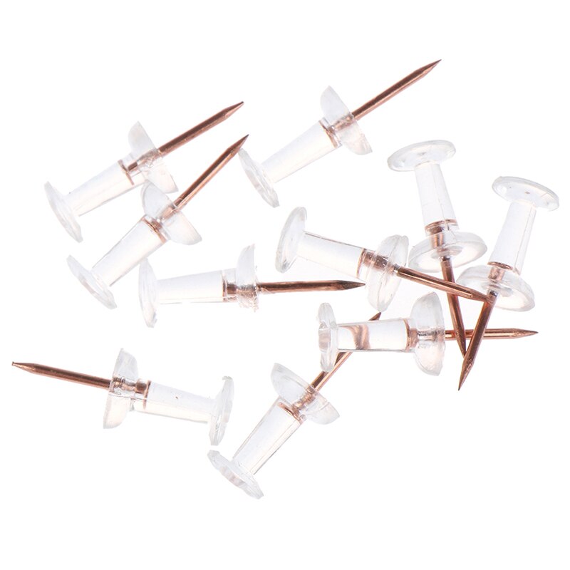 Punaises transparentes en or Rose, 100 pièces, pour pouce, dessin, Photo, mur, fournitures scolaires et de bureau