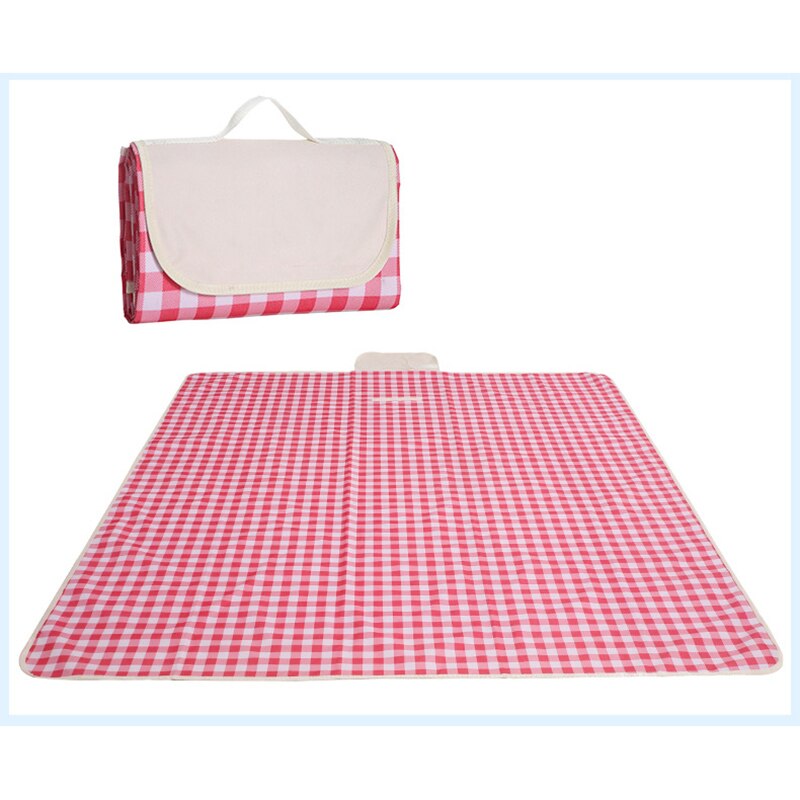145x180cm impermeable plegable al aire libre Camping Mat Picnic Plaid playa manta bebé colchoneta multijugador camping al aire libre portátil: Red lattice