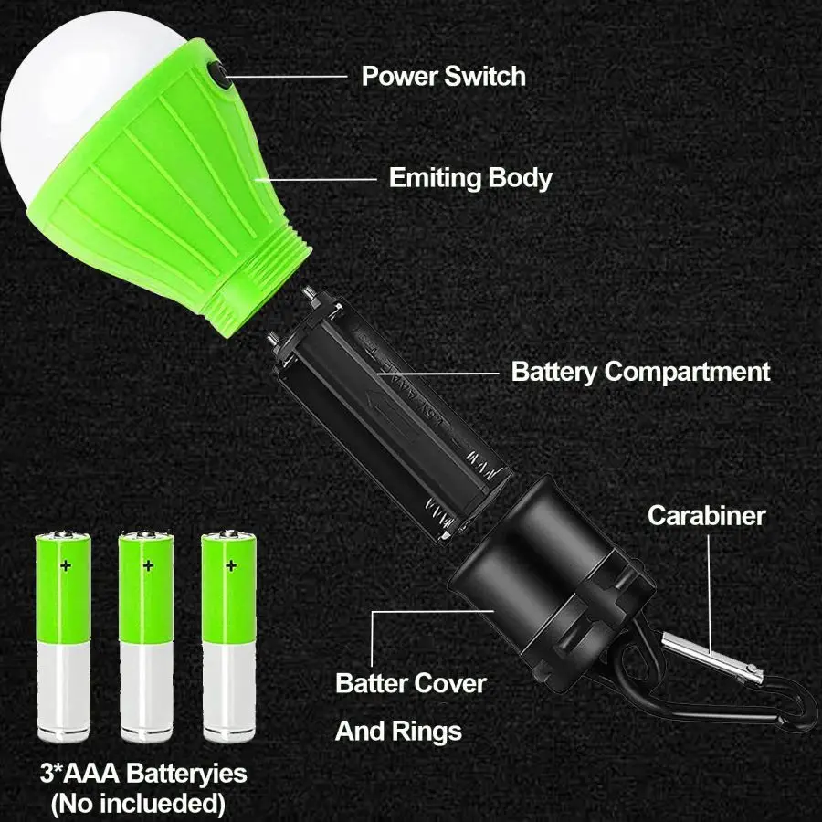 Tragbare LED Camping Laterne draussen Zelt Lampe Glühbirnen nicht licht Camping Zubehör Hängelampen für Rucksack wandern Wandern