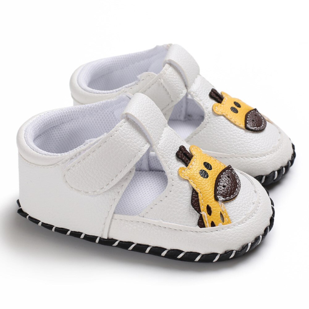 Emmababy Mode 0-18M Baby Schoenen Cartoon Soft Leather Baby Jongens Meisjes Peuter Lopen Kinderwagen Schoenen Met antislip Lederen Zool: White Deer / 7-12 Months