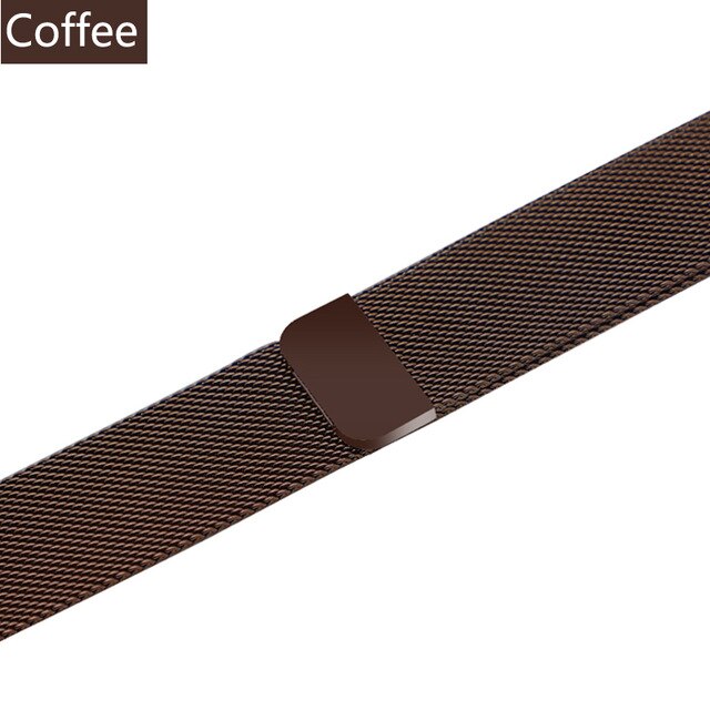Bracelet à boucle milanaise Bracelet en acier inoxydable pour bracelet de montre pomme 42mm 38mm 40mm pour Iwatch 4 5 3 2 44mm Bracelet en métal milanais: Coffee / 38mm or 40mm