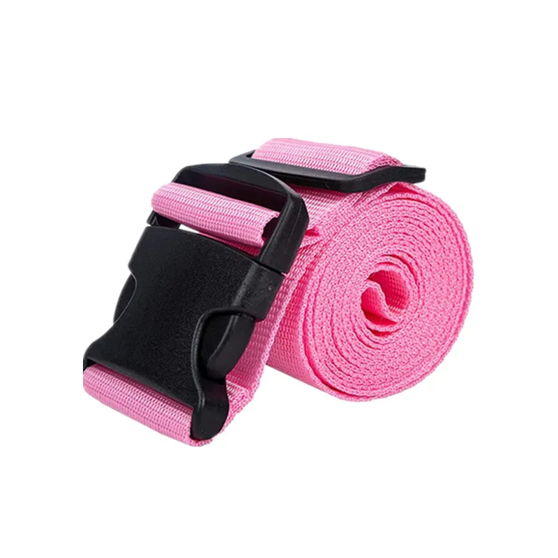 1pc bagageremmar justerbara resväskeband bandband bagagefäste för resetillbehör: Rosa