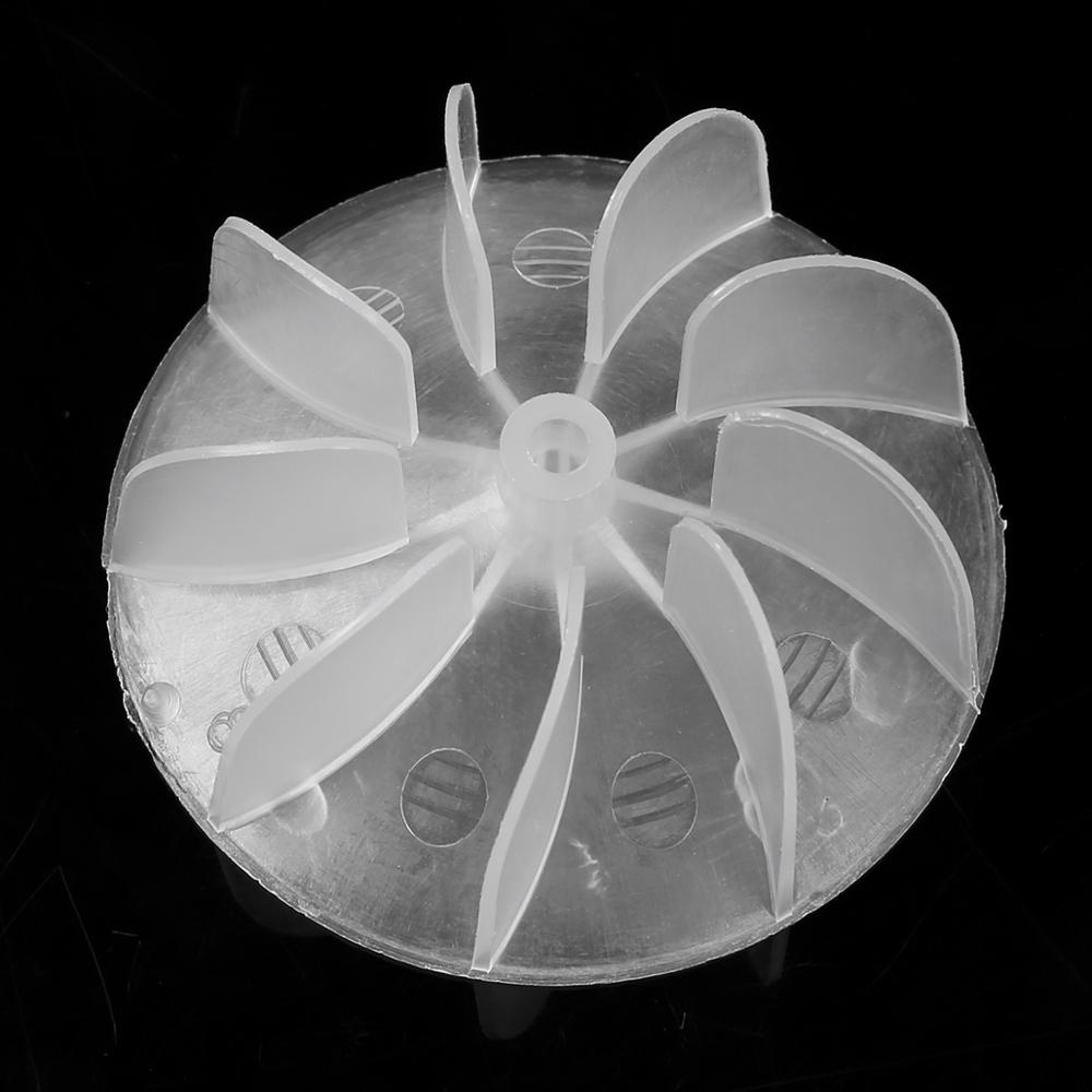 Mini aspas de ventilador de pequeña potencia 10 piezas, repuesto de plástico duradero de siete/Nueve hojas para Motor, espiral, secador de pelo, ventilador, piezas de ventilación: Clear Nine Leaves