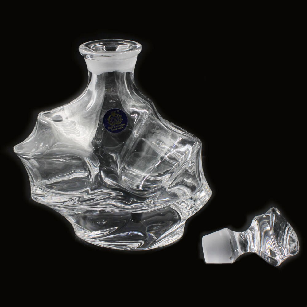 Transparent Whiskey Crystal Wine Glass Lead-free Heat Resistant Beer Brandy Vodka Containers Multi Pattern Drinkware Bar Bottle