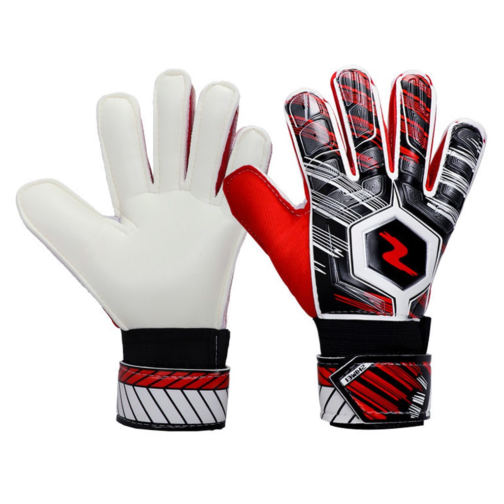 Professionele Kinderen Jeugd Volwassen Voetbal Doelman Voetbal Latex Slip Handschoenen Bescherming Verdikte Latex Voetbal Goalie Handschoenen