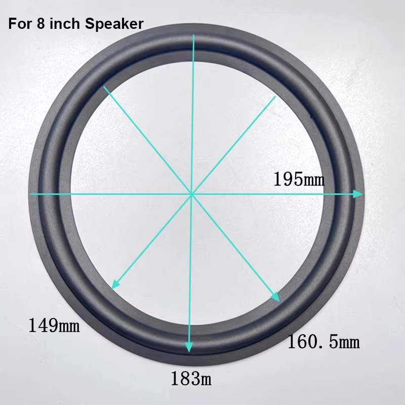 2x6,5"/7"/8" calowy głośnik gumowy składany pierścień krawędziowy naprawa głośnika niskotonowego boczne koło otaczać części zamienne 153mm-195mm/6,02"-7,68": Różowy