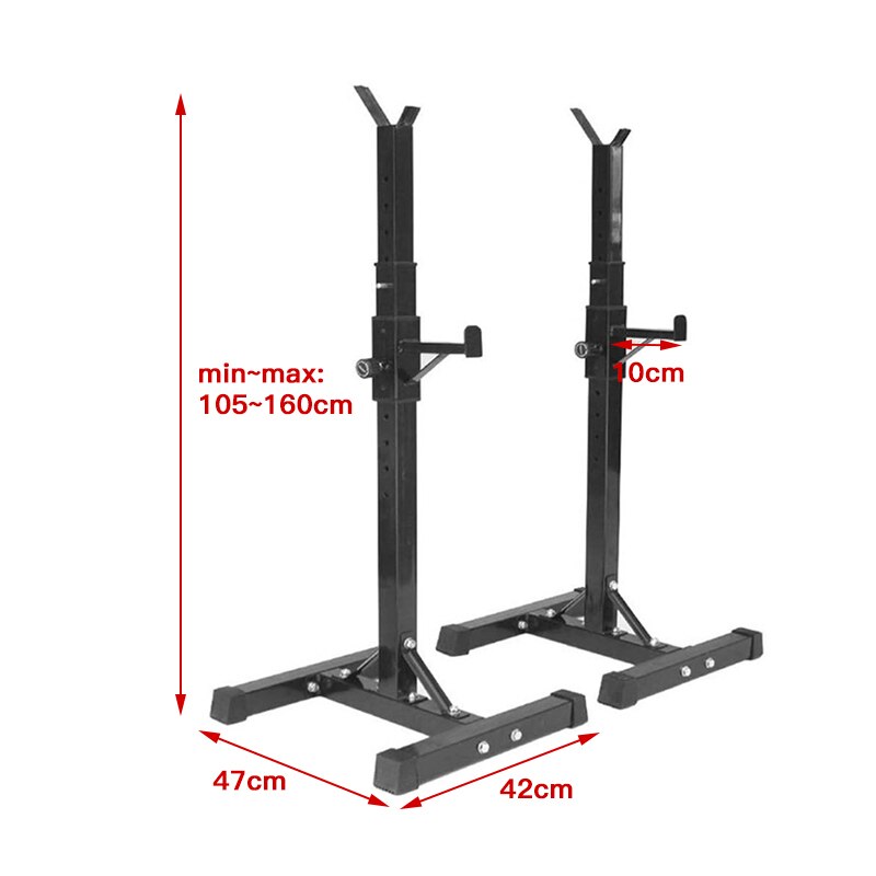 Multifunktionale Barbell Squat Rack Split Typ Barbell Rack-Home Gym Große Fitness Ausrüstung Einstellbare Höhe 105-160cm HWC