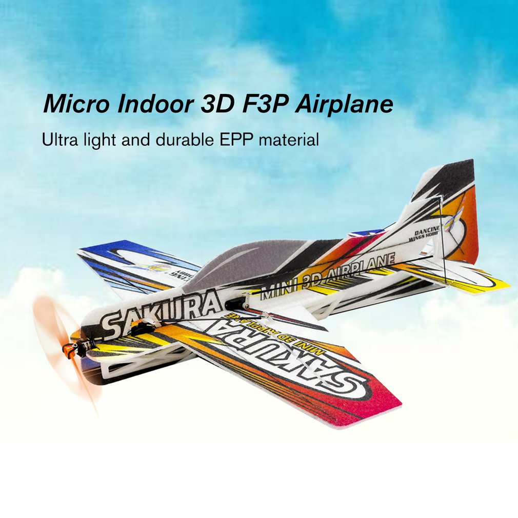 RC EPP Micro intérieur 3D F3P avion Sakura radiocommandé avion électrique 420mm envergure non assemblé besoin de construire avion