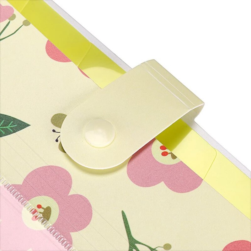 Expanding File Folder Floral A4 and Letter Size Archival File Holder Organizer 8 Pockets