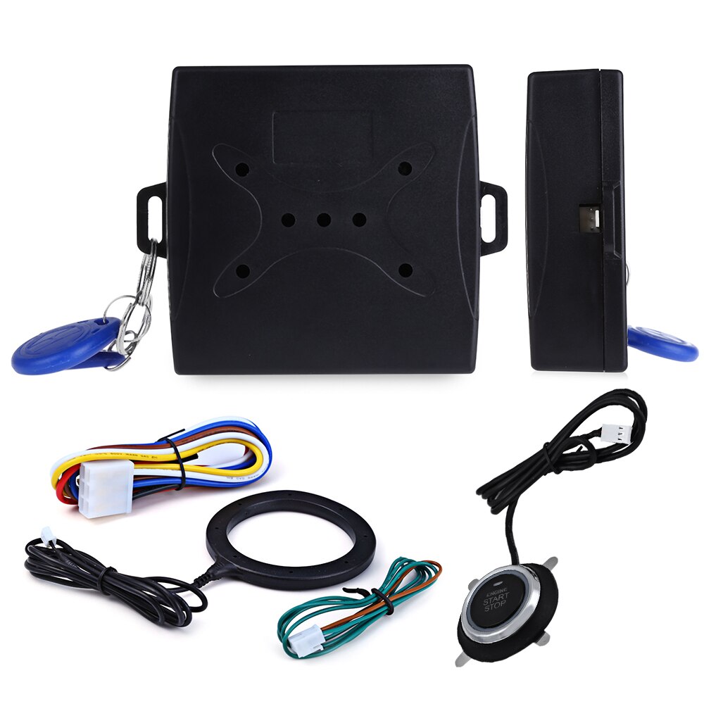 Auto Car Alarm Engine Push Start Button RFID Lock Ignition Starter Keyless Entry Start Stop Immobilizer Anti-theft System