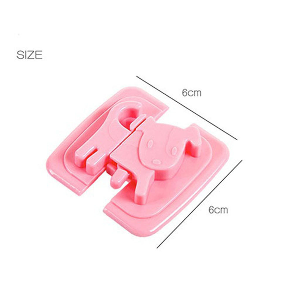 1pcs Adhesive Plastic Safe Cartoon Refrigerator Lock Cute Dog Shape Cupboards Cabinets Drawer Lock Kids Care Protection