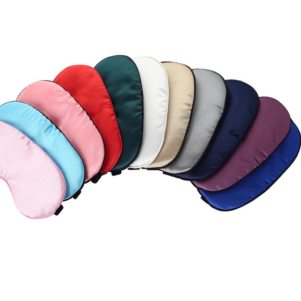 1 Uds descanso de seda pura antifaz para dormir antifaz acolchado opaco viaje Relax Aid venda de ojos cubierta de ojos máscara para cuidado ocular herramientas de belleza