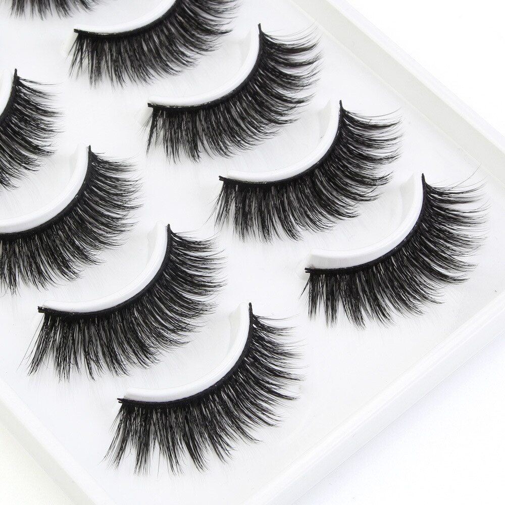 10 Pairs 3D Mink Eyelashes Natural Soft False Eyelashes 3d Mink Lashes Eyelash Extension Makeup Kit