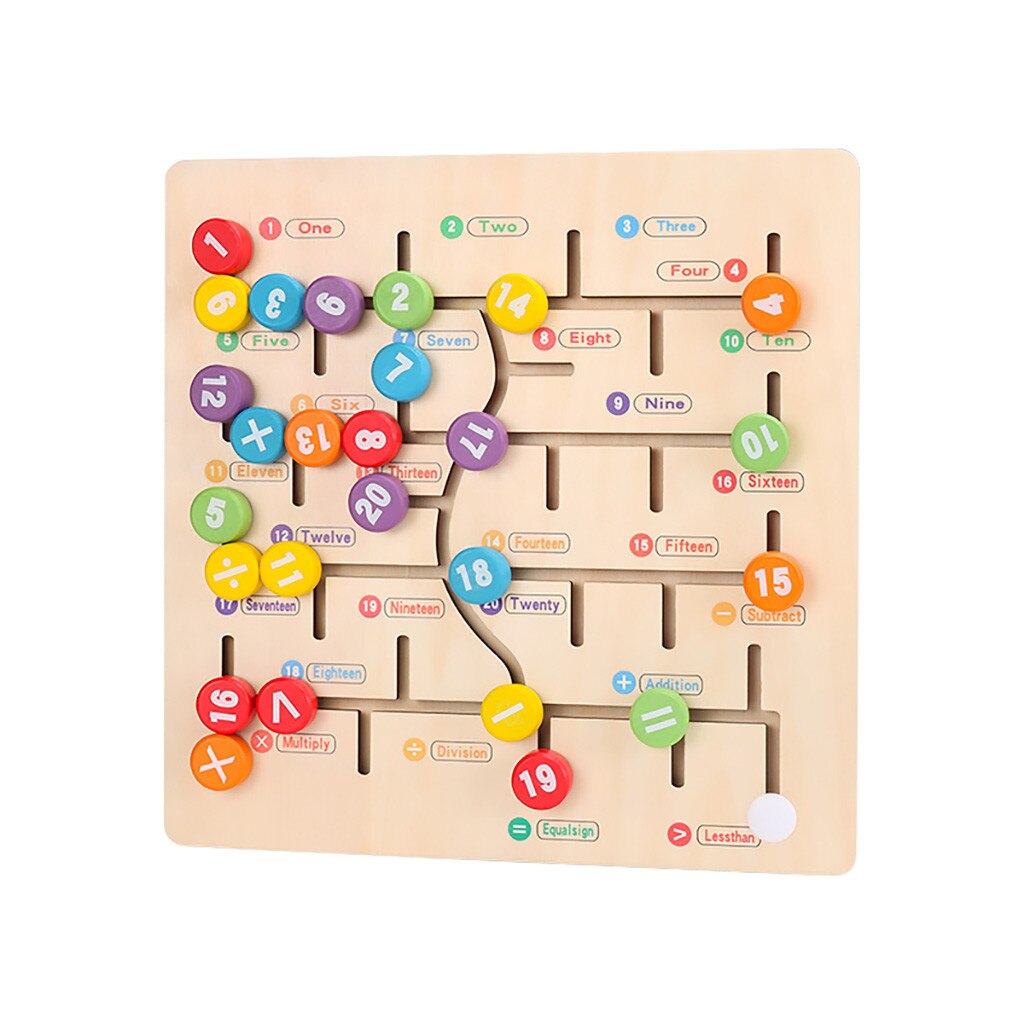 Shift Doolhof Houten Puzzel Baby Speelgoed Mobiele Pairing Digitale Letters Kind Vroeg Juguetes De Bloques De Construccion Houten Speelgoed: B