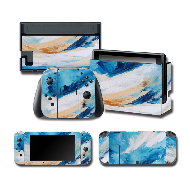 1Set Full Body Skin Kleurrijke Sticker Art Decals Voor Ns Switch Console Controller: Color C