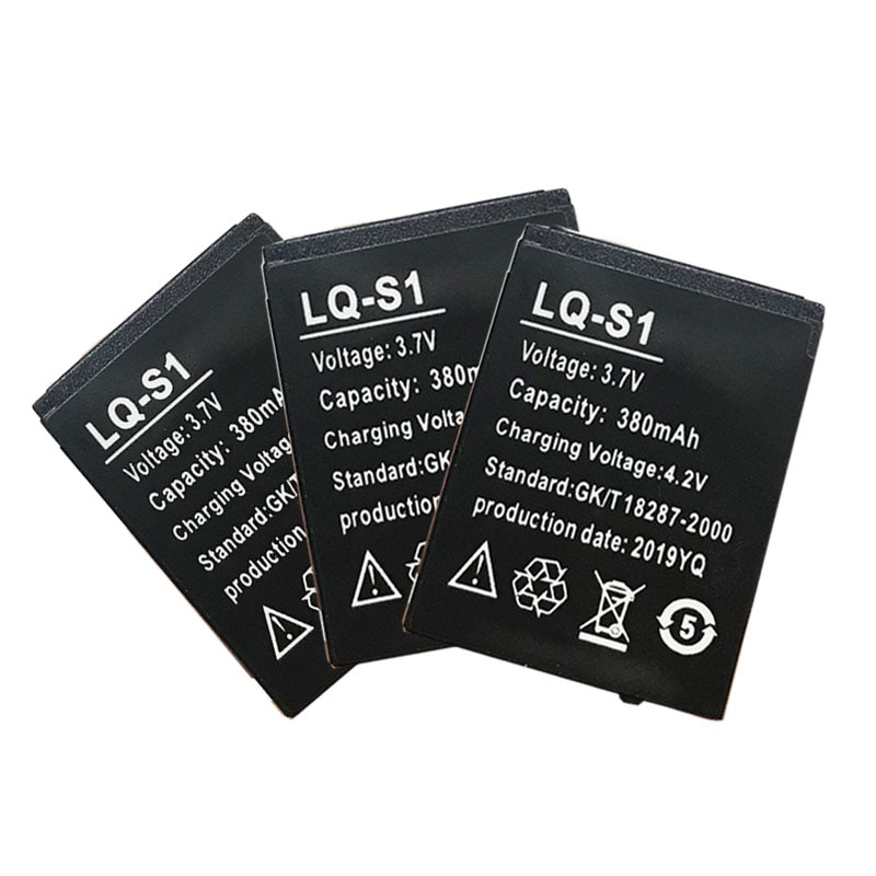 Nuovo LQ-S1 3.7V batteria ricaricabile 380mAh per accorto guarda di modo metro QW09 DZ09 W8 A1 V8 X6 batteria AL LITIO
