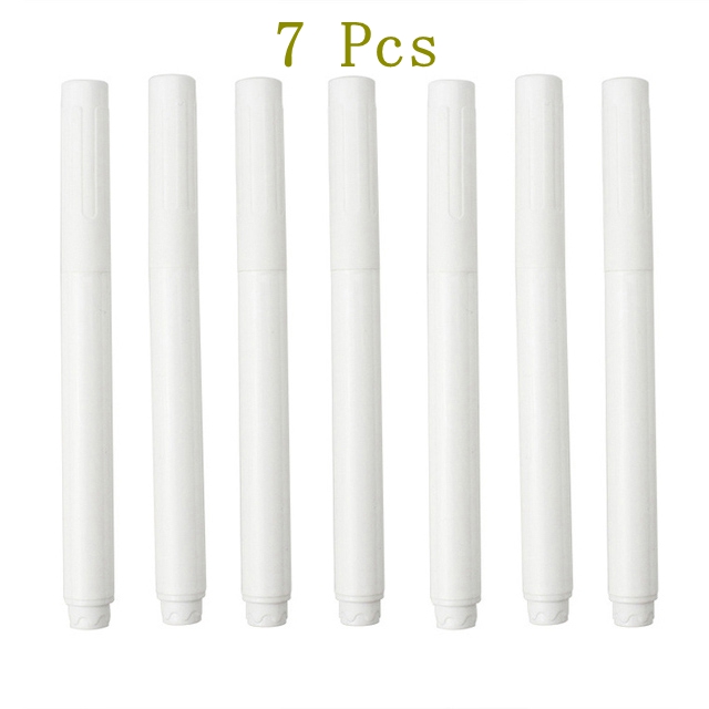 Wit Vloeibaar Krijt Uitwisbare Pen 1/4/7/12 stks/set Art Marker Voor Glazen Ramen elektronische Schoolbord Krijtbord Venster Witte Pen: YELLOW