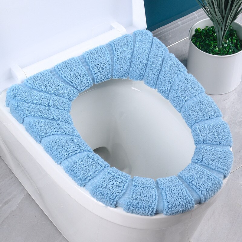 Winter warm toilet cover cover soft plush O-shaped toilet seat cushion embedded comfortable toilet seat cushion