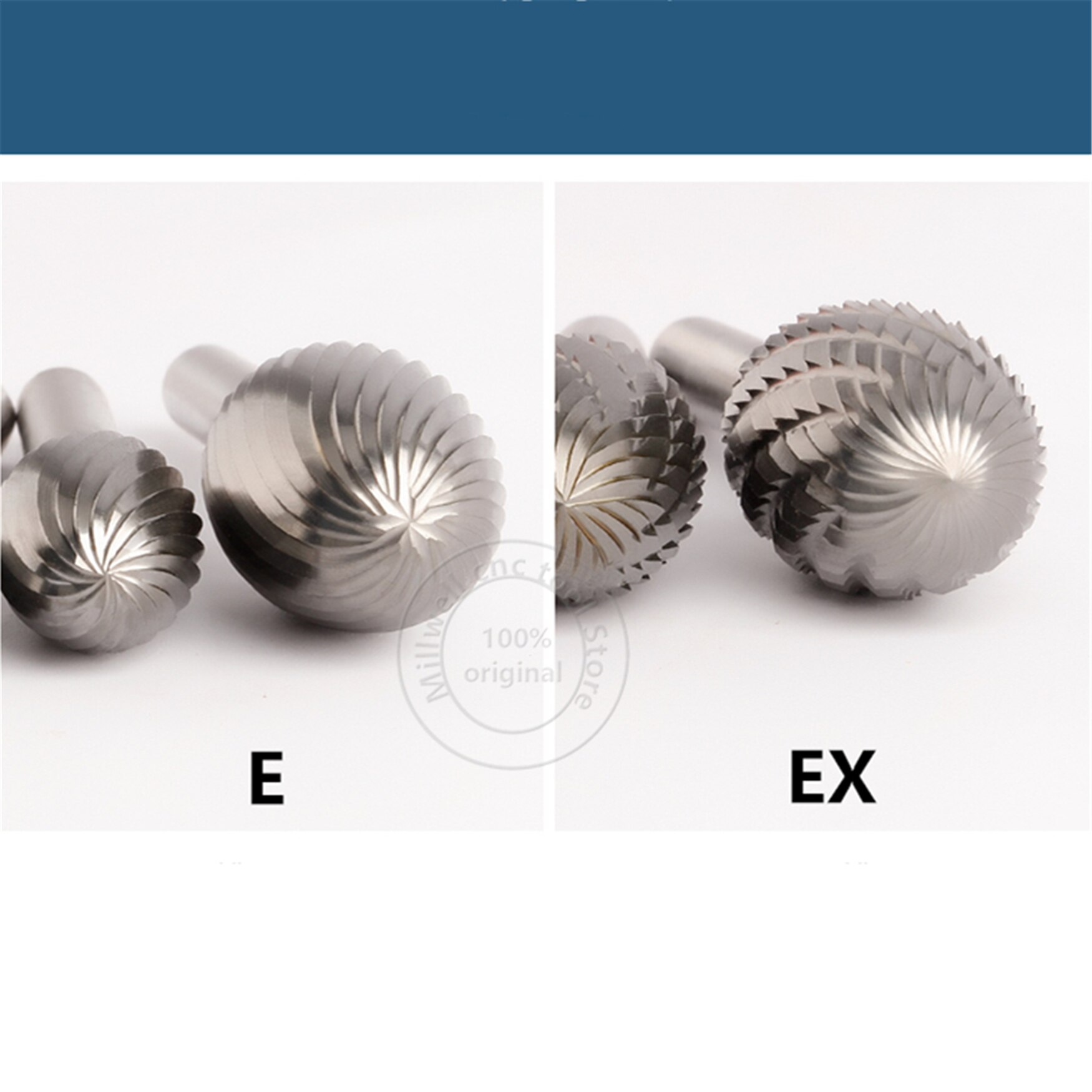 1pc solid carbide tungsten steel milling cutter,6mm shank E type Metal electric grinding head,Polishing tool