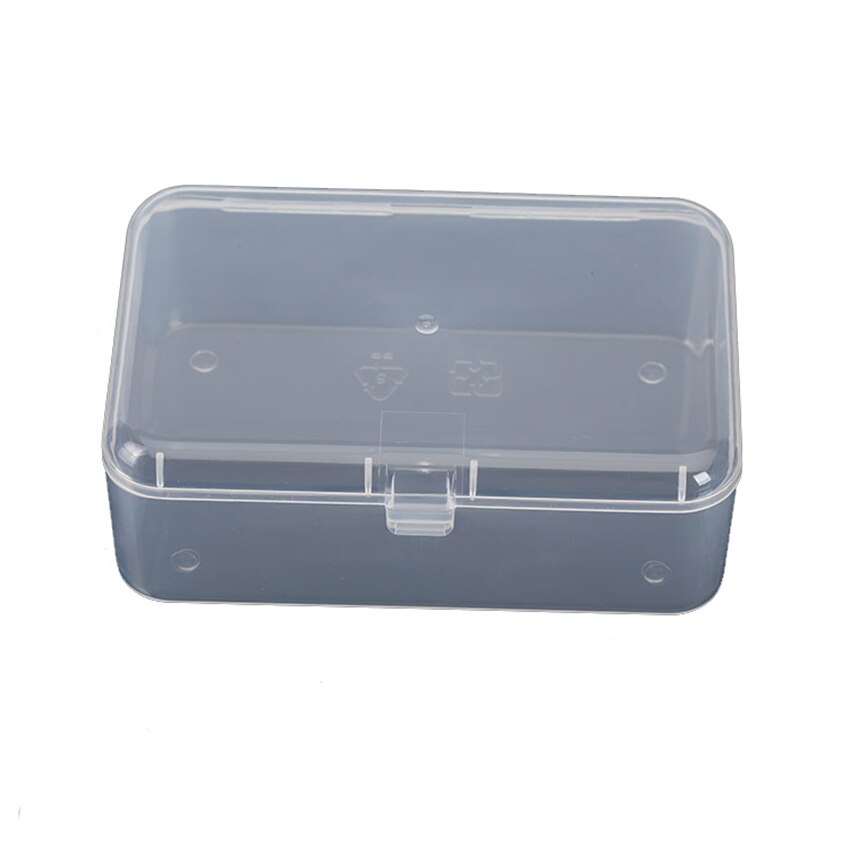 Rectangular Empty Mini Box Clear Plastic Organizer Storage Box Containers with Hinged Lid for Beads, Fishing Tools 9x6x3.2cm