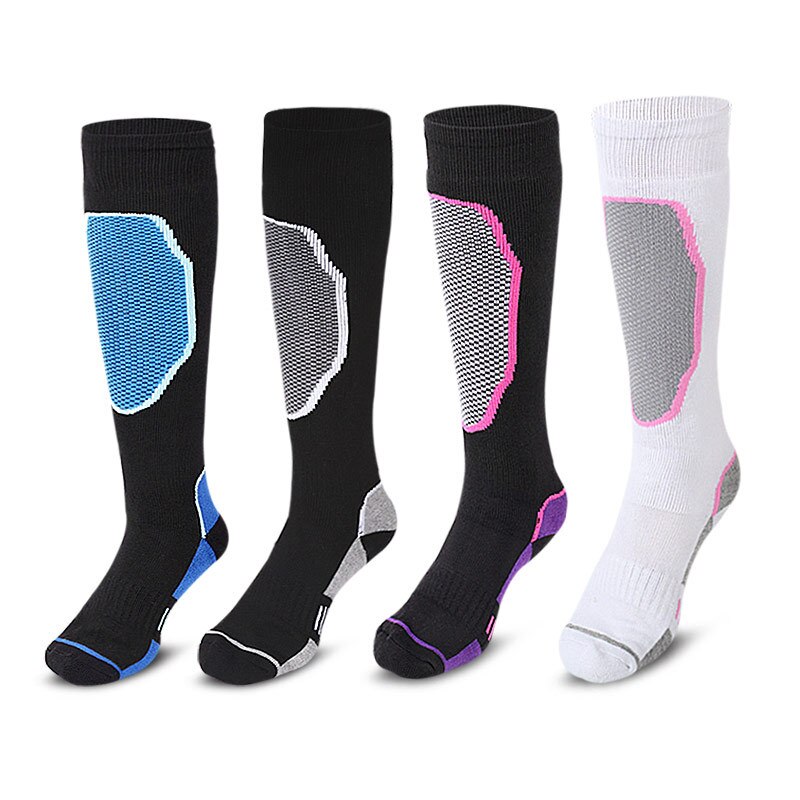 unisex Kompression Thermische Socken Knie Hohe Athletisch Laufen FußBall Verdickung Elastische Strumpf Winter Wandern Warme Lange Socken