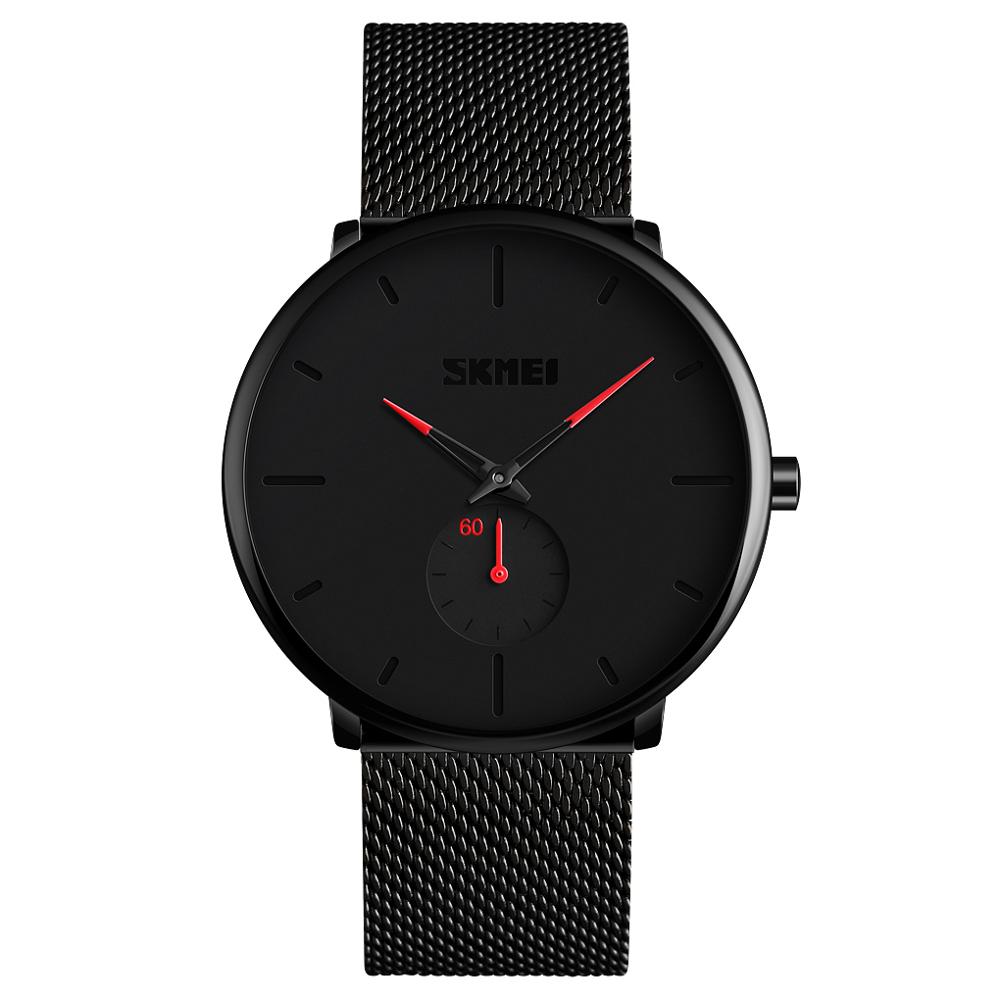 SKMEI Luxe Mannen Mode Sport Horloges mannen Quartz Analoge Klok Man Polshorloge relogio masculino 9185: Red watch