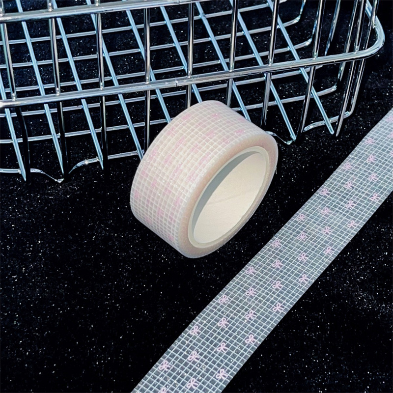 1 rollo de cinta Washi de flores exquisita brillante de 3m, cinta adhesiva decorativa DIY para chica, caja de para estudiantes, cinta de embalaje, papelería: Verde claro