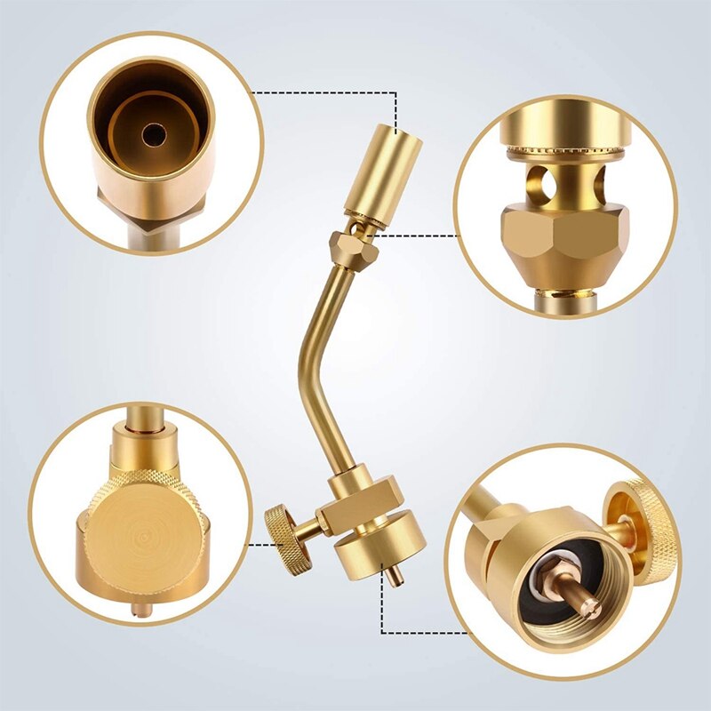 Brass Pencil Flame Propane Welding Torch Head, Start Metal Handle Torch MAPP Gas Propane Torch Head