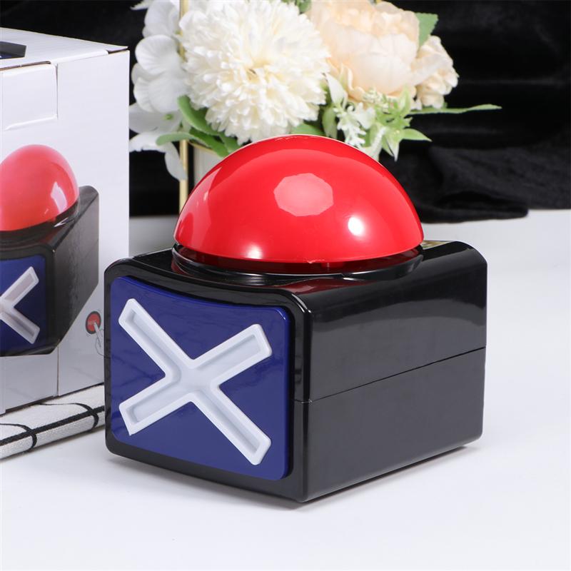 2Pcs Squeeze Sound Box Game Answer Buzzer Electronic Sounding Toy TV Show Sound Button without Battery Red